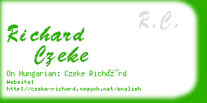 richard czeke business card